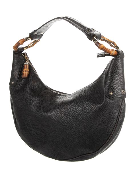 large black gucci horsebit hobo|Gucci half moon hobo bag.